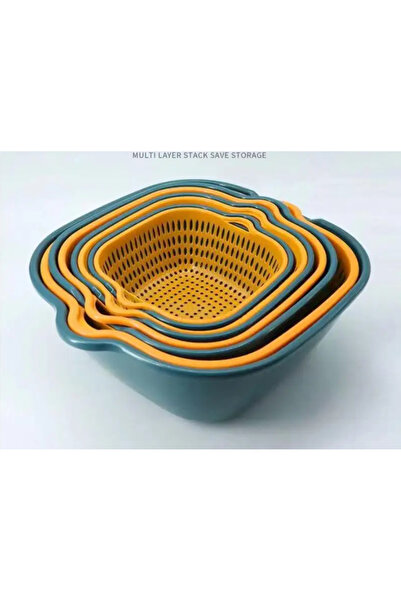 OEM Комплект от 4 двуслойни гевгира, купа за миене и гевгири за плодове и зел...