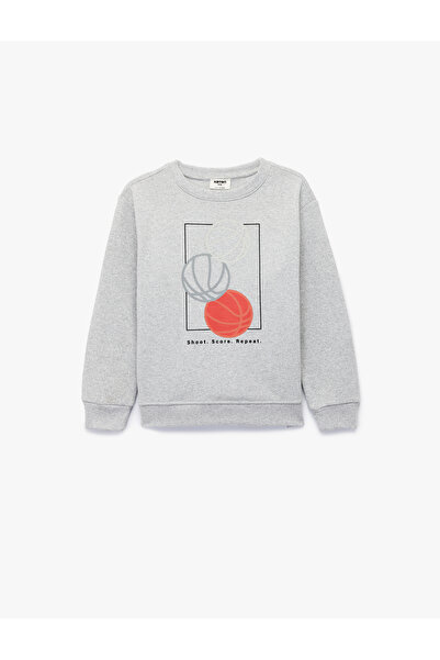 Koton Φούτερ με μακρύ μανίκι μπάσκετ με τύπωμα