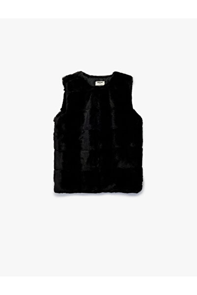 Koton Vestă de pluș guler rotund fără mâneci