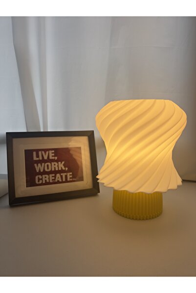 Atsutech Modern Spiral Design Table Lamp – Stylish Lampshade