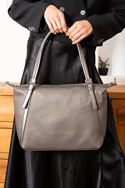 JP POLO Жіноча оригінальна велика сумка Just Polo з тканини Lakost, розкішна сумка через плече Shopper 27 X 32 см