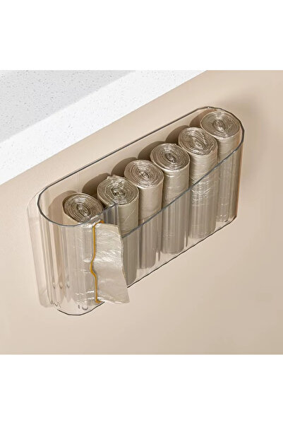 OEM Garbage bag organizer, wall mountable, no drilling, Transparent