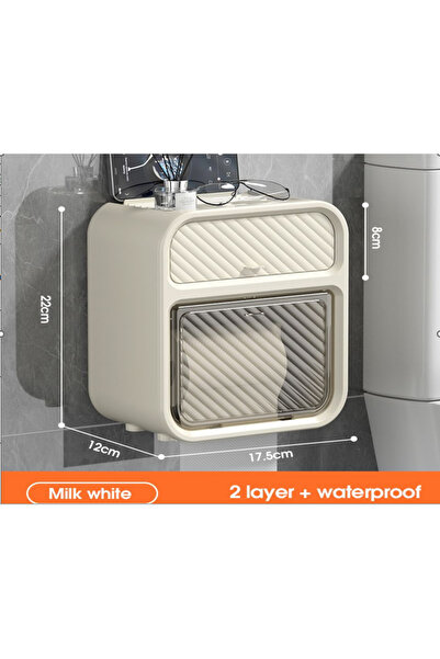 OEM Toilet paper holder, mounting without drilling, 22x17x12 cm, White