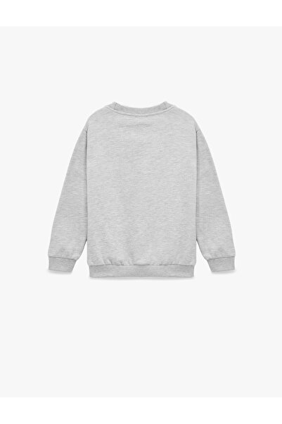 Koton Long Sleeve Crew Neck Dinosaur Printed Sweatshirt