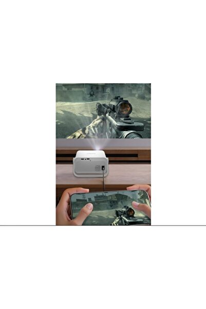 Earldom PJ05 4K Wifi 6 Android Akıllı Projeksiyon Cihazı - Beyaz