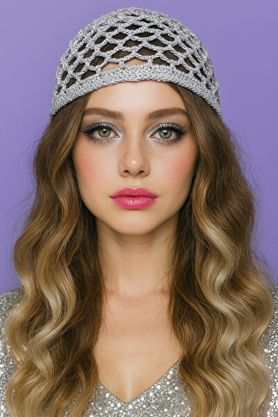 HAPPY HANDMADE Glitter Crochet Hat/Costume Party/Mesh Hat/Stage Accessory/Gift