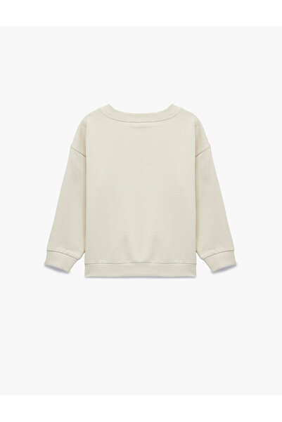 Koton Uzun Kollu Bisiklet Yaka Dinozor Baskılı Pamuklu Sweatshirt