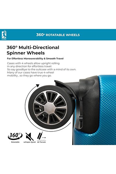 EAGLE EXPRESS SUPERIOR ABS HARD TROLLEY 24 inch BLUE