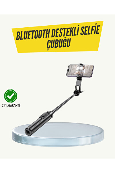 FrereConception Bluetooth selfie stick - with light, foldable, remote control