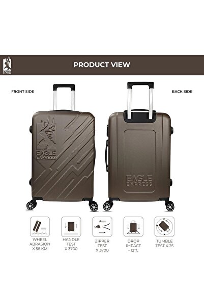 EAGLE EXPRESS Robust ABS Hard Trolley 28 inch - Brown