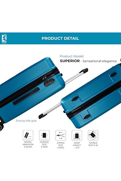 EAGLE EXPRESS SUPERIOR ABS HARD TROLLEY 24 inch BLUE