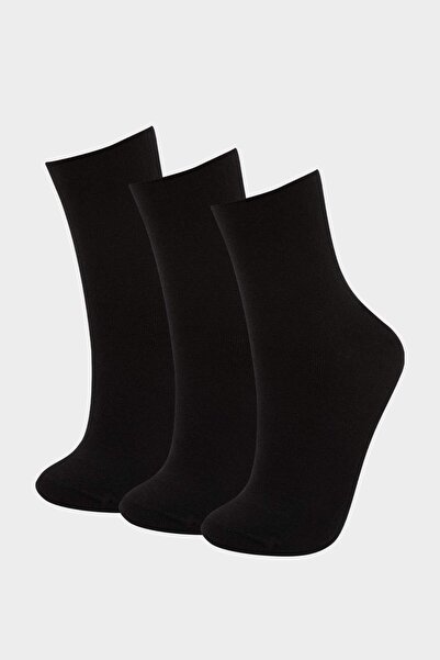 DeFacto Women's 3-Pack Cotton Long Socks F6340Axns