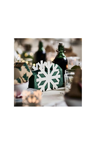 IKEA Vinterfint Napkin Holder, Snowflake-White, 17X15 cm