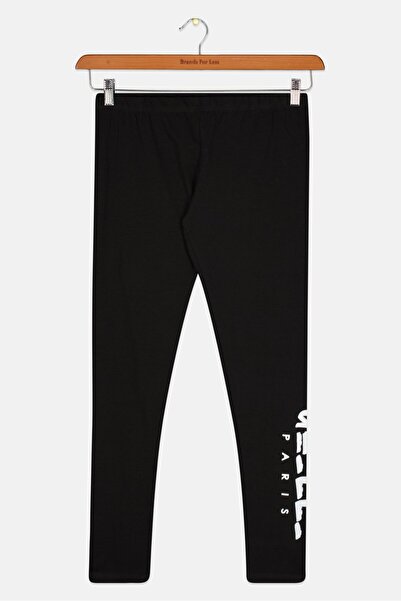 Gaelle Paris Kids Girl Brand Logo Pull-On Pants, Black