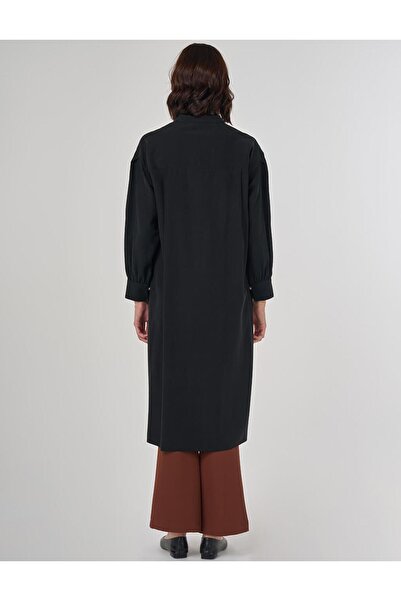 Kayra Hakim Yaka Rayon Long Tunic Black