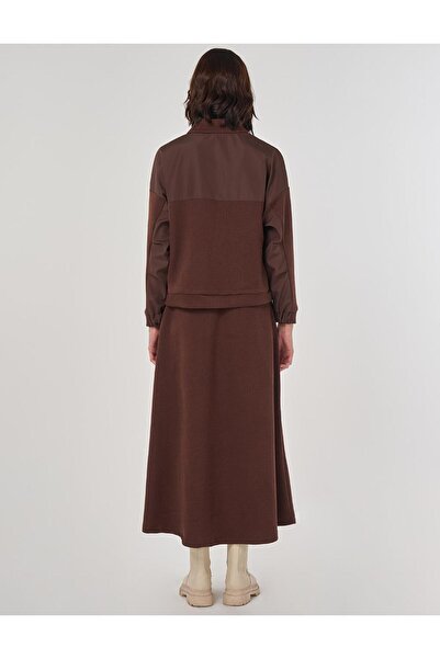 Kayra Pocket Detailed Double Suit Dark Brown