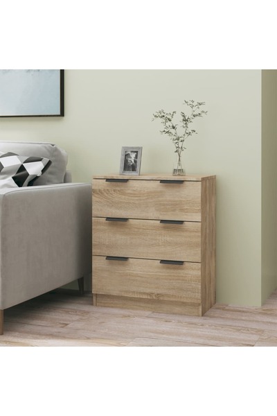 vidaxl خزانة جانبية من خشب البلوط سونوما، مقاس 60×30×70 سم، مصنوعة من الخشب الهندسي