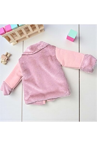 LOVE MAXX Fur Detail Baby Girl Coat Pink