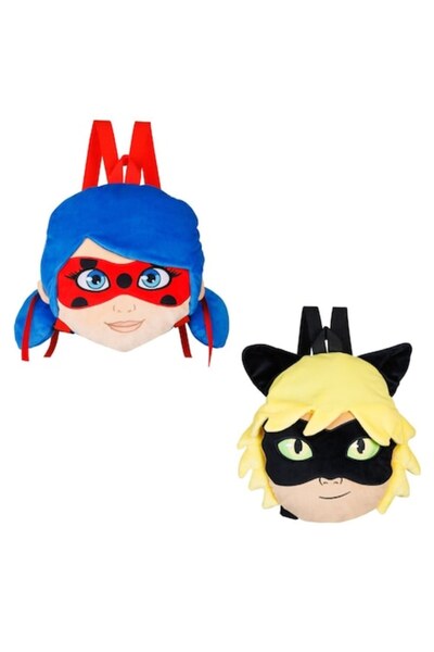 PMI Rucsac de pluș P.M.I. Miraculous 30 cm, set de 2 personaje, Ladybug/Motan...
