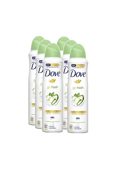 Dove Set of 6 x Go Fresh women's deodorant spray with cucumber extract 200 ml