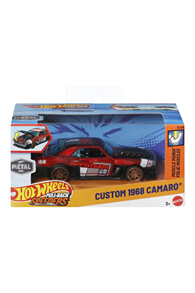 mattel HOT WHEELS MASINUTA METALICA CU SISTEM PULL BACK CUSTOM 1968 CAMARO MU...