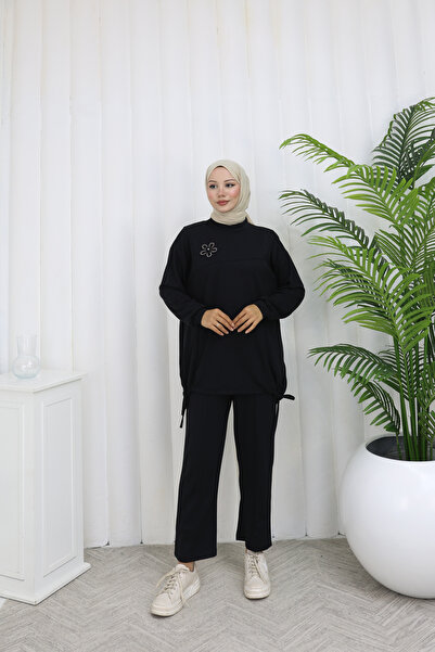 ECESSA FASHİON Γυναικείο σετ oversized τεμαχίων με πέτρινες τσέπες