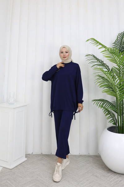 ECESSA FASHİON Γυναικείο σετ oversized τεμαχίων με πέτρινες τσέπες