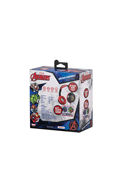 SMD-Volkano Volkano Marvel Avengers Kids Auxiliary Headphones, Includes 11 Stickers, Wired On-Ear Headset