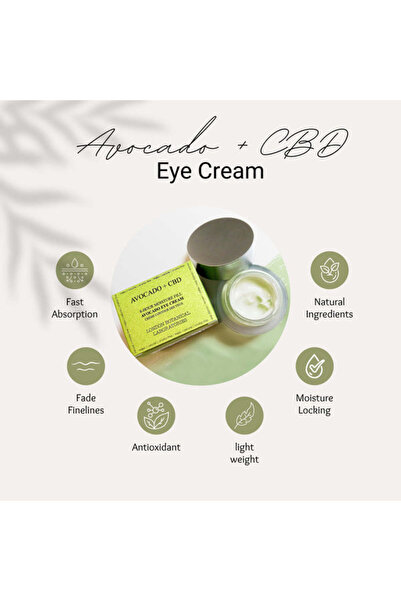 London Botanical Laboratories Cremă de ochi hidratantă 8 ore cu avocado și CBD, 20 ml