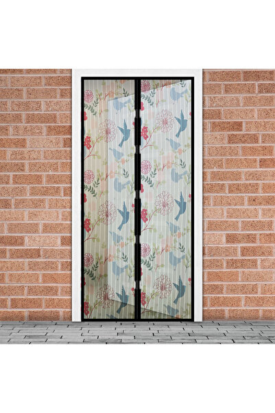 Mercaton Anti-mosquito curtain with magnetic closure for doors, 100 x 210 cm, Bird Pattern