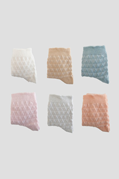 Defne Baby 5+1 Pair Premium Cotton Thin Jacquard Patterned Baby Socks Set – Macaron Collection