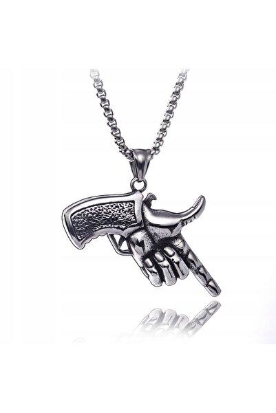 Other COLIER LANȚ DE ARGINT ARMA DE MÂNĂ REVOLVER 355