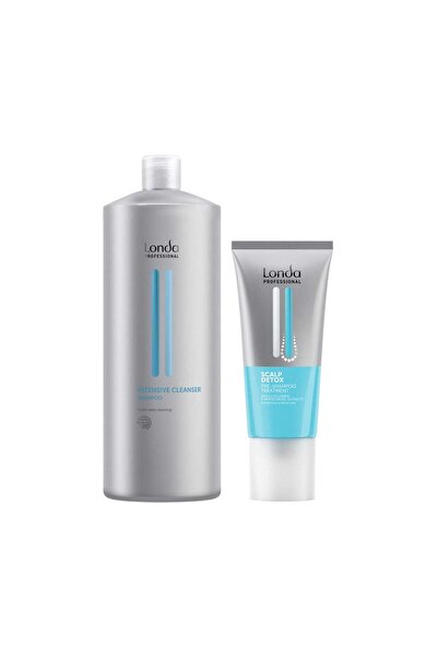 Londa Professional Pachet pentru parul gras, Londa Professional, Sampon Intensive Cleanser 1000ml + Scalp Detox 150ml
