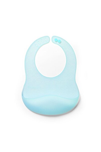 Babyono Baveta din silicon bleu,