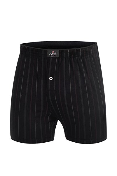 Öts Ανδρικό μπόξερ με ρίγες, με κουμπιά (100% βαμβάκι)