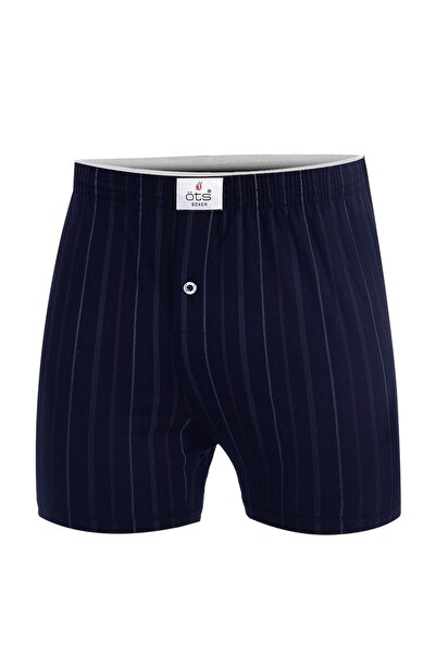 Öts Мъжки боксерки с ивици и копчета отпред (100% памук)