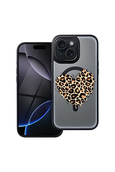 bestcase Carcasă MagSafe Shield pentru Apple iPhone 11, model Leopard Heart, ...