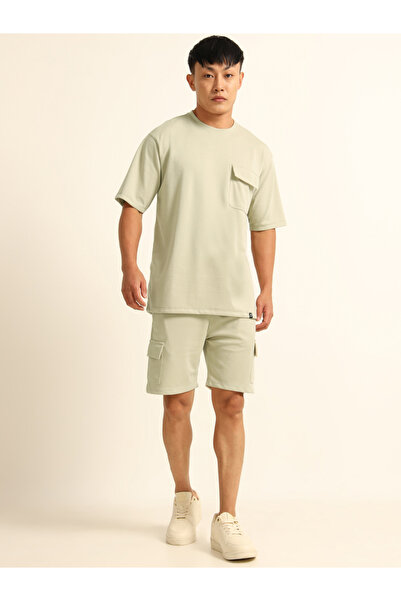 Bushirt By Styli Men Drop-Shoulder Oversized T-Shirt and Shorts Set