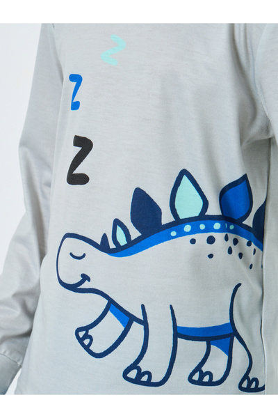 Styli Printed Long Sleeve T-Shirt and Pyjama Set