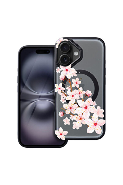 bestcase Carcasă MagSafe Shield pentru Apple iPhone 16, floare de primăvară, ...