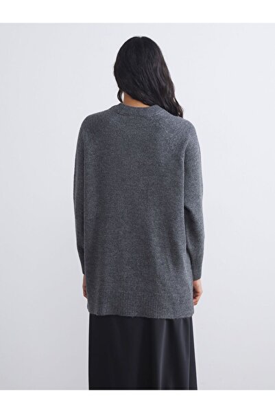 LC Waikiki LCW Modest Bisiklet Yaka Oversize Kadın Triko Tunik
