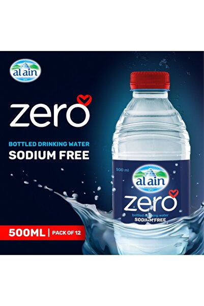 Al Ain مياه معبأة خالية من الصوديوم، عبوة من 12 قطعة، 500 مل
