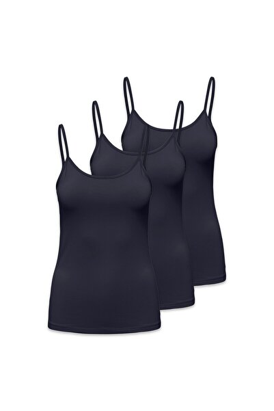 ONLY Damen Spaghetti-Top 3er Pack - ONLEA NEW SINGLET JRS, Unterhemd, Stretch