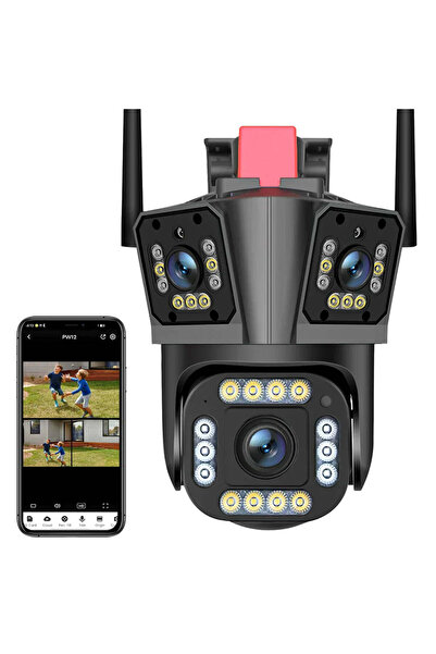 OEM GRI Triple WIFI Surveillance Camera, 12MP, Outdoor/Indoor, Ultra HD, 10X zoom