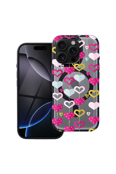 bestcase Θήκη MagSafe Shield για Apple iPhone 14 Pro, Υπέροχες καρδιές, husa ...