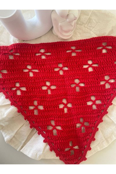 Nil Aksesuarları Flower Pattern Knit Bandana