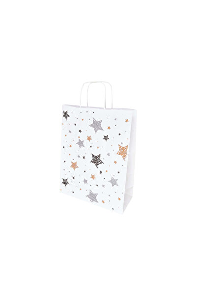 Papette Set of 10 Kraft Paper Bags with Pattern 1 Christmas 24 x 31(H) x 10cm