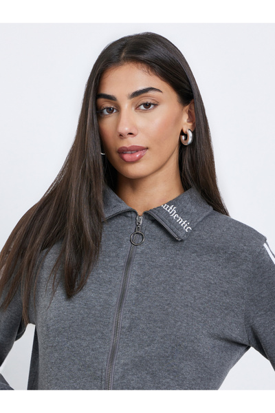 Styli Contrast Stripe Detail Front Zip Jacket and Pants Co-Ords