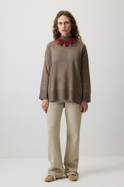 Touché Privé VERTICAL COLLAR BASIC KNITWEAR SWEATER