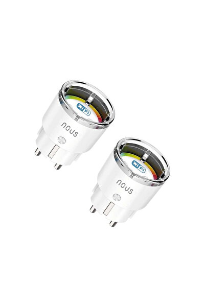 Nous Smart WiFi socket with energy consumption monitoring, Nous, A1, 2 pcs.